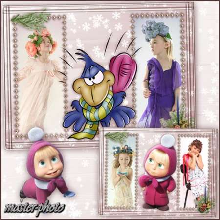 Детская рамка для фотошопа – С мульт героями_2