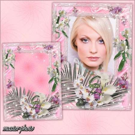 Романтическая рамка для фотошопа - Магия орхидеи