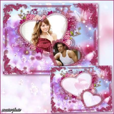 Рамка для фотошопа - На свете есть два непохожих сердца