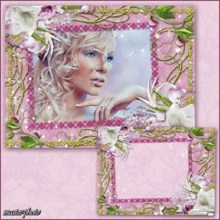 Цветочная рамка для фотошопа - Магия орхидеи №2