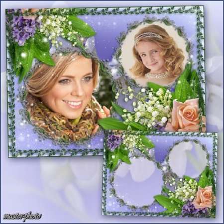 Весенняя рамка для фотошопа - Букет весны