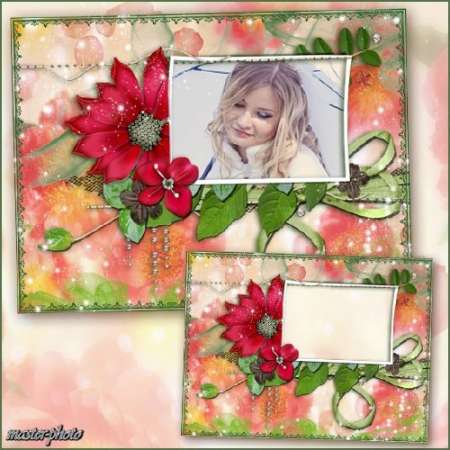 Цветочная рамка для фотошопа - Райский цветок