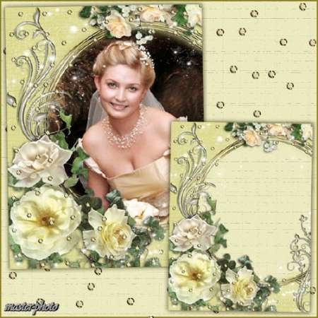 Романтическая рамка с цветами - Улыбка розы