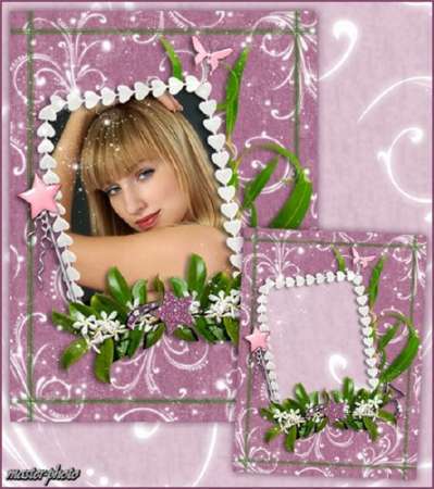 Романтическая рамка для фотошопа - Свечение завитков