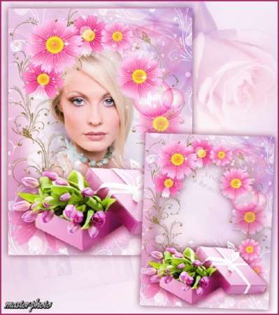 Цветочная рамка для фотошопа – Мой подарок