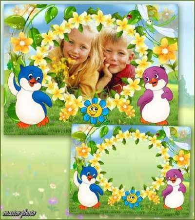 Летняя детская рамка для фотошопа – Как то летом на лужку