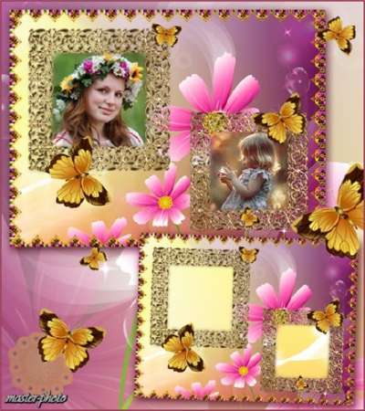 Летняя рамка с порхающими бабочками – Прекрасный миг