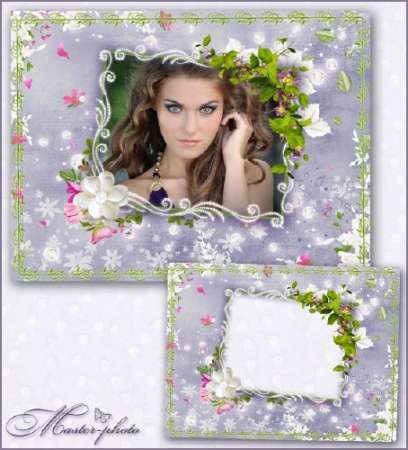 Романтическая рамка для фотошопа - Сияние жемчужин