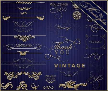 Золотые PSD исходники для вашего творчества в фотошопе