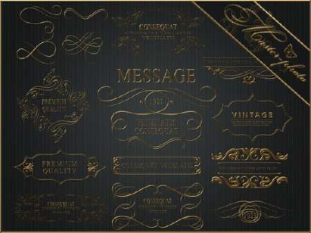 Декоративные золотые элементы для вашего творчества