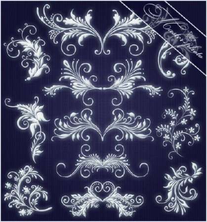 Многослойный снежный psd исходний - Зимние завитки