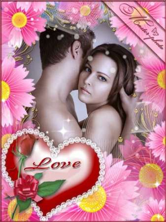 Романтическая рамка для фотошопа - Нежность чувств