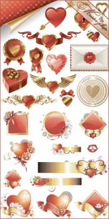 PSD исходник для работы в фотошопе - Валентинов день