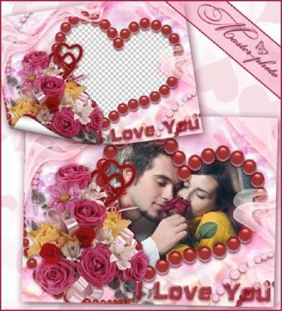 Романтическая рамка для фотошопа - Дыхание роз