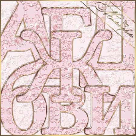 Милый розовый алфавит для украшения в фотошопе фотографий