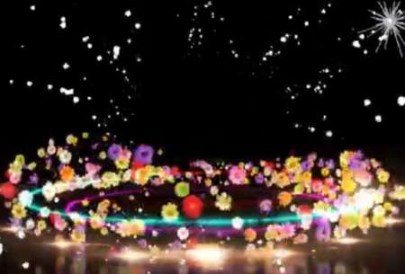 Футаж - Цветочный фейерверк для друзей