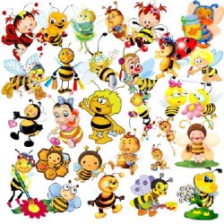 Кліпарт на прозорому фоні - Бджілки