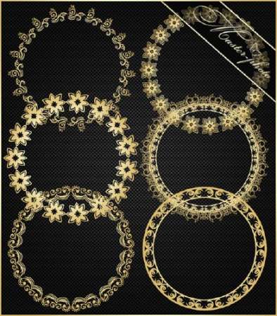 Photoshop psd исходник - Рамки круглые вырезы