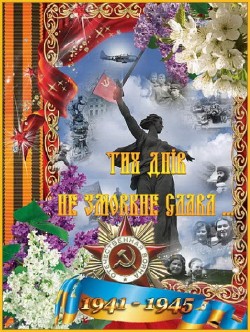 Плакат до Дня Перемоги "Тих днів не згасне слава"