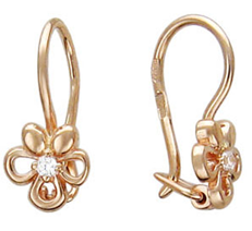 Золотые серьги для девочек Золотые серьги для девочек