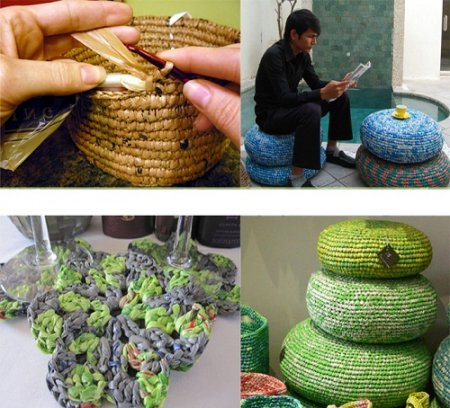 Как использовать целлофановые пакеты в рукоделии